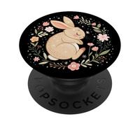 Coniglietto addormentato in un prato floreale PopSockets PopGrip Adesivo