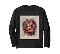 Coniglietto con Computer Portatile Surreale Animal Art Retro Collage Maglia a Manica