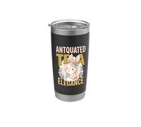 Coniglietto da tè anticato Elegance Vintage Lover Time Party Bicchiere termico in acciaio inox doppia parete
