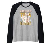 Coniglietto da tè Anticato Elegance Vintage Lover Time Party Maglia con Maniche Raglan