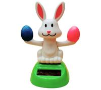 Coniglietto di Pasqua Ballando Solare - Figure Ballando Solare, Coniglietto di Pasqua Ballando Solare | Coniglio Girevole a Energia Solare, Decorazione del cruscotto dell'Auto, Testa Doll