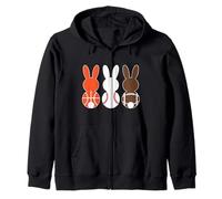 Coniglietto di Pasqua Basket Baseball Calcio Bambino Ragazzi Felpa con Cappuccio