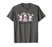 Coniglietto di Pasqua con Scritta Happy Easter Minimal Bunny Hoppy Maglietta
