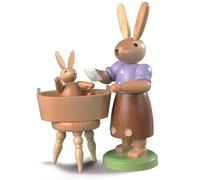 Coniglietto di Pasqua Coniglietta Mamma con bimbo che si fá il .. MU 42179 nuovo