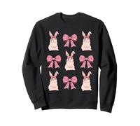 Coniglietto di Pasqua Fiocco Coquette Nastro Rosa Coniglio Felpa