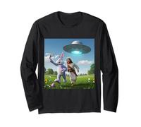 Coniglietto di Pasqua scattando un selfie mentre scappa da UFO con Gesù Maglia a Manica