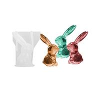 Coniglietto di Pasqua Stampo per Candele,3D Stampo Silicone Coniglio, Stampo per Candele in Silicone,Aromaterapia Stampo per Fare Candele, per Realizzare Candele, Sapone, Resina, Ornamenti