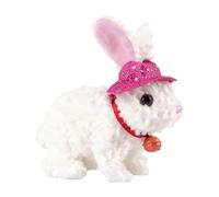 Coniglietto di peluche - Animale domestico con movimenti realistici che salta, Morbida lepre ambulante animata, Simpatico orecchio che si muove, Affascinante esperienza interattiva di movimento del
