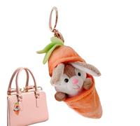 Coniglietto Di Peluche | Charm Morbido per Borsa a Forma di Coniglio | Ornamento Charm Morbido A Forma Di Carota Con Pendente Per Ragazze, Ragazzi, Bambini, Piccoli, Amici, Colleghi E Decorazione