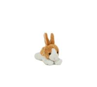 coniglietto di peluche marrone e bianco 15 cm