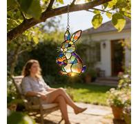 Coniglietto Finestra da Appendere Decorazione Pasquale Luce Solare Riflesso Resi