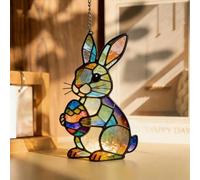 Coniglietto Finestra da Appendere Decorazione Pasquale Luce Solare Riflesso Uso