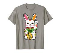 Coniglietto Giapponese Pop Art Fortune Rabbit Maneki Neko Maglietta