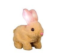 Coniglietto giocattolo - Coniglio elettronico simulato, peluche interattivo, animale robotico saltellante, naso che salta e si muove, orecchie che si muovono, materiale morbido | Gioca in modo diverte