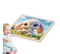 Coniglietto in legno,Simpatico puzzle coniglietto - Divertente gioco da tavolo puzzle a forma di coniglio 6 pezzi per bambini | Puzzle in legno a forma di animale, div