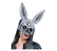 Coniglietto Maschera Punk Rocker Gioiello Costume da Halloween Skeleotn Donna