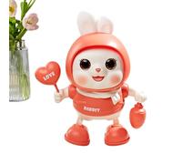 Coniglietto Musicale - Coniglio Elettrico Che Canta Da 20 Cm, Peluche Con Musica E Luce, Simpatico Adorabile Divertente Giocattolo Interattivo Per Animali Per Vacanze Di Compleanno Natale Sala Giochi