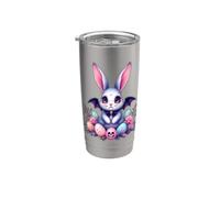 Coniglietto pasquale gotico - Spooky Cute Pastel Goth Design Bicchiere termico in acciaio inox doppia parete