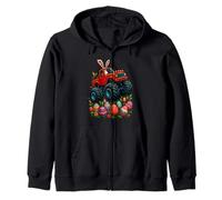 Coniglietto pasquale guida Monster Truck Egg Hunt Art Felpa con Cappuccio
