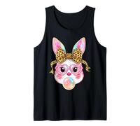 Coniglietto Pasquale Leopardo Fiocco Carino Coniglio per Ragazze Donne Canotta