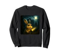 Coniglietto Pasquale Spaventoso Horror Notte Torcia Halloween Fantasma Felpa