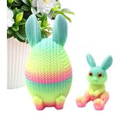 Coniglietto Pasquale Stampato in 3D | Decorazione Pasquale Per Scrivania,Figurina Ornamento Per Scrivania,per Bambini Adulti Collezionisti Amanti del Fai da Te Libreria Scaffale Vetrina Camera Soggior