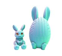 Coniglietto Pasquale Stampato in 3D - Decorazione Pasquale Per Scrivania | Riempimenti per Cestini Pasquali - Bambini Adulti Appassionati Di Artigianato Libreria Davanzale Ufficio Camera Soggiorno Stu