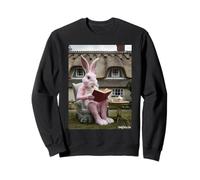 Coniglietto Rosa Che Legge Il Libro di Fiabe Felpa