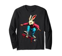 Coniglietto Skateboarder Maglia a Manica