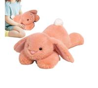 Coniglio allungato soffice, peluche coniglio sdraiato Orecchie morbide | Raccolta realistica carina di animali coccole per la sala studio, decorazione del salone