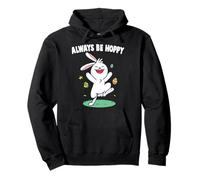 Coniglio - Always Be Hoppy - Coniglietto - Lepre - Zoo - Veterinario Felpa con Cappuccio