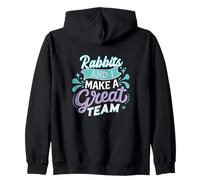 Coniglio Amante Citazione Design Proud Bunny Parent Pet Lifestyle Felpa con Cappuccio