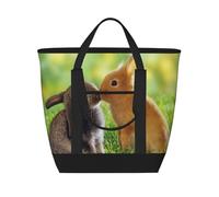 Coniglio Amore Stampato,Borsa porta pranzo grande capacità isolata per donne e uomini, lavoro, picnic, viaggi