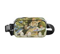 Coniglio Artista Giardino Alla Moda Marsupio Marsupio per Uomini Donne Piccolo con Cinghia Regolabile per Viaggi Corsa Escursionismo bolsa de cintura para