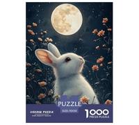 Coniglio artistico Puzzle Animalii 1000 Pezzi Jigsaw Adulto Regalo Per Amore E Amico Gioco Education Decorazione Interna Unica Per Gioco Familiare Stress Relief Toy 70x50cm/1000pcs