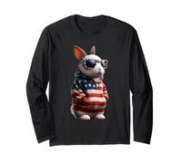 Coniglio Bandiera Americana 4 luglio Coniglietto Patriottico Animale Maglia a Manica