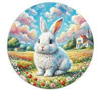 Coniglio bianco 1000 Teile Schwieriges Großes Stressabbau-Spielzeug Animali Circular Puzzles Für Erwachsene Und Kinder Pädagogisches Geburtstagsgeschenk 1000pcs (67.5x67.5cm)