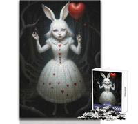 Coniglio Bianco con Palloncino a Cuore, Puzzle 1000 ispirato ad Alice nel Paese delle Meraviglie, Gioco Divertente per lo Sviluppo Cognitivo, Regalo Speciale per Celebrazioni Premurose, 38x26cm
