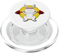 Coniglio Bodybuilder Bilanciere Bodybuilding PopSockets PopGrip per MagSafe