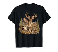 Coniglio della Fauna Selvatica Occidentale del Deserto Jackalope Cryptid Maglietta