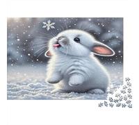 Coniglio delle nevi Puzzles 1000 Pezzi Carta riciclata per adulti Puzzle per adulti Gioco difficile stimolante Gioco educativo per decompressione Ottima idea regalo 70x50cm/1000pcs