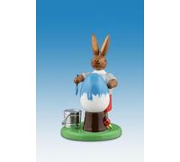 Coniglio di Pasqua Coniglietto Pittore Altezza Circa 7,5 CM Nuovo Statua