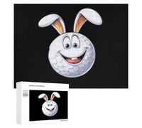 Coniglio di Pasqua Coniglio Golf Ball Puzzle per Adulti Famiglia Attività Giochi Home Decor Puzzle 500 PCS