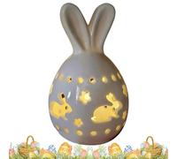 Coniglio Di Pasqua In Ceramica, Lampada Da Coniglio Di Pasqua In Ceramica, Lampada Da Tavolo A Forma Di Coniglio, Per La Casa, La Finestra, La Stanza Padrona, Le Vacanze, Il Cappotto Di Primavera
