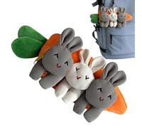 Coniglio di peluche - Borsetta a carota giocattolo - Simpatico peluche con cerniera per soldi, monete, rossetto, carte,Per donne ragazze bambini adolescenti regalo compleanno Pasqua denaro contante ro