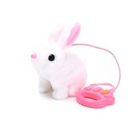 Coniglio di peluche interattivo con orecchie mobili, effetti sonori, per bambini fino a quattordici anni (A, 16 cm)