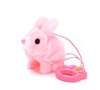 Coniglio di peluche interattivo con orecchie mobili, effetti sonori, per bambini fino a quattordici anni (B, 16 cm)