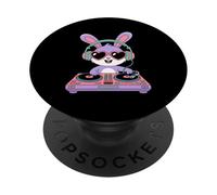 Coniglio DJ Con Cuffie E Occhiali Cuore PopSockets PopGrip Adesivo