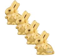Coniglio D'Oro Lindt Bianco In Cioccolato Bianco 100G Confezione Da 4