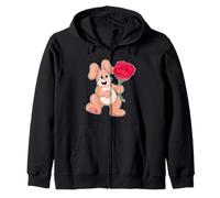 Coniglio Fiore Felpa con Cappuccio